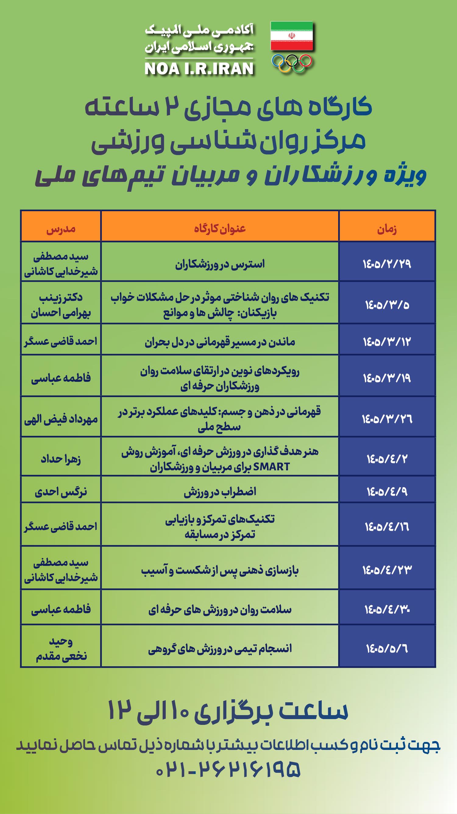 کارگاه های مجازی روان‌شناسی (1405)